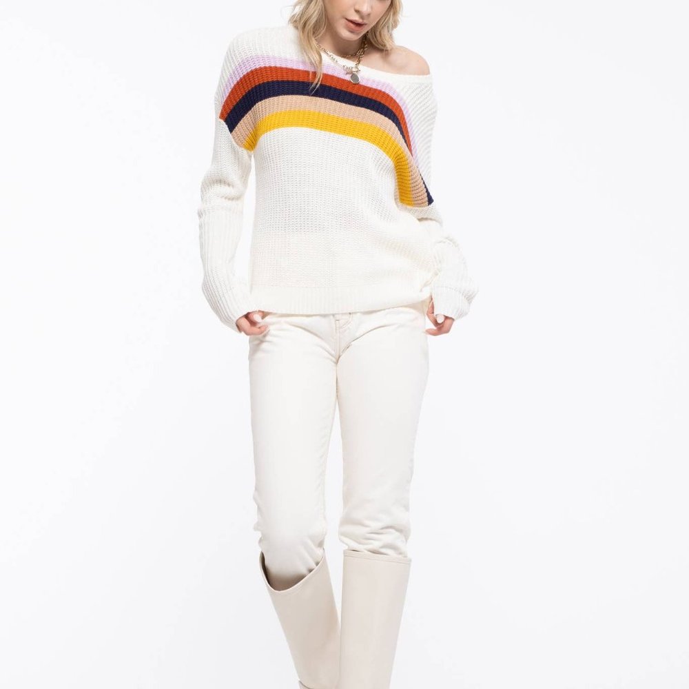 NWT Multi Color Stripe Pullover - Picture 7 of 7